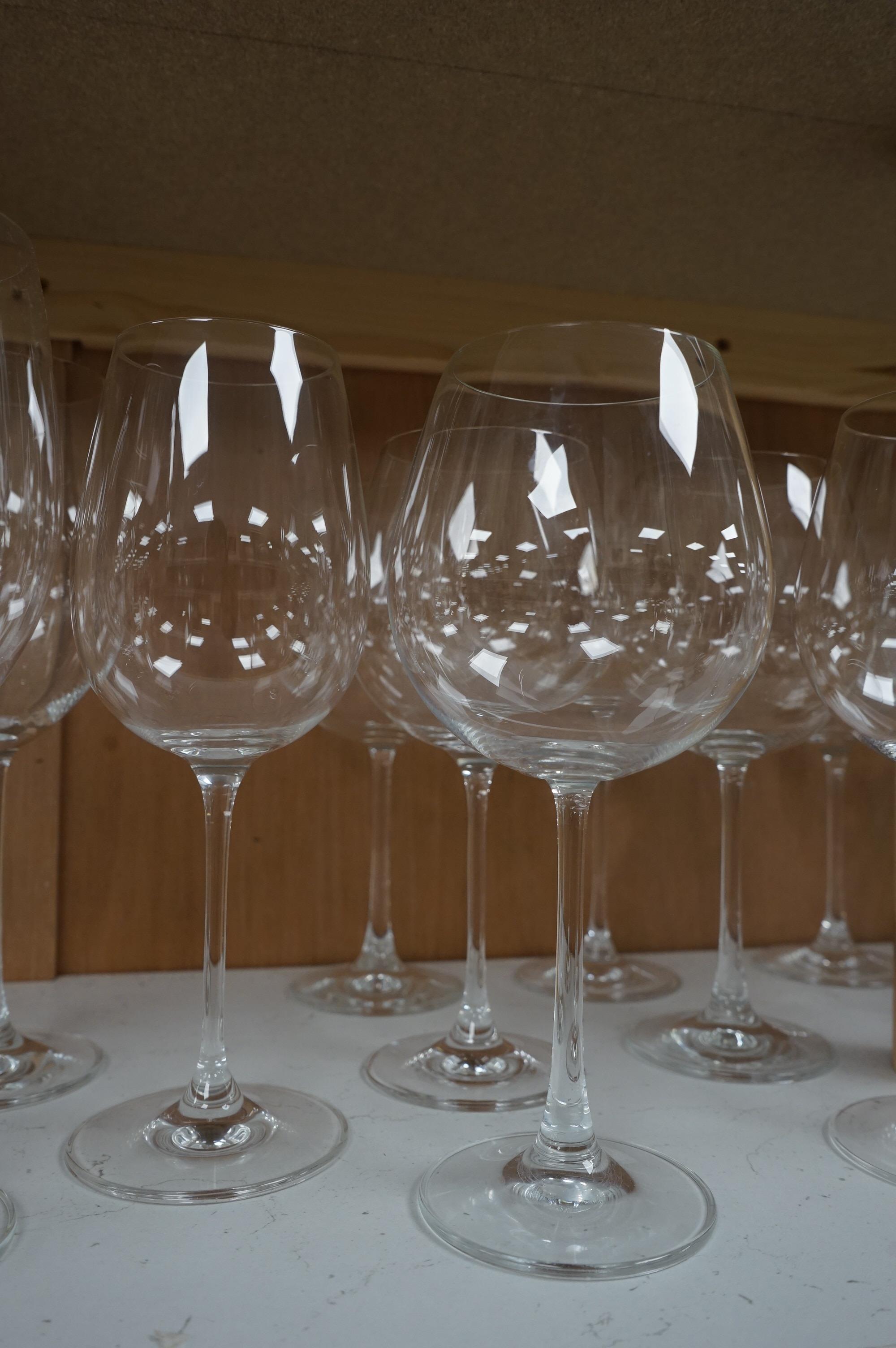 A part suite of Rosenthal di Vino wine and champagne glasses. (37), Tallest glass 25cm high. Condition - good